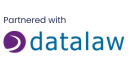 Logo saying "Partnered With Datalaw" to represent the partnership between Datalaw and Digital Marketing Association to deliver government funded Digital Marketing Apprenticeships.
