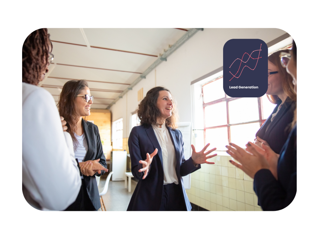 Professionals collaborating in a workplace as part of a content creator apprenticeship focused on digital marketing and lead generation